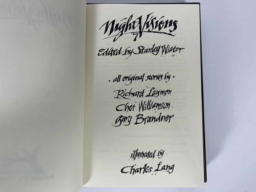 Signed Limited / First Edition Hardcover Book With Slipcover Night Visions 7 Signed By Richard Laymon, Chet Willamson, Gary Brandner, Stanley Wiater, Charles Lang [Photo 8]