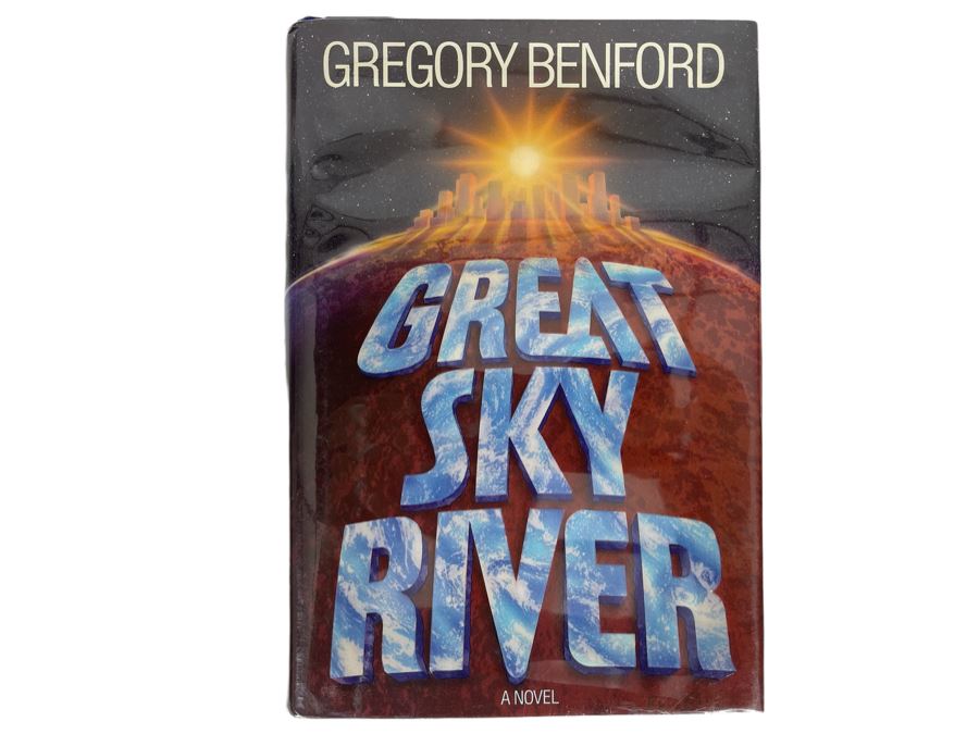 Signed First Edition Hardcover Book Great Sky River By Gregory Benford [Photo 2]
