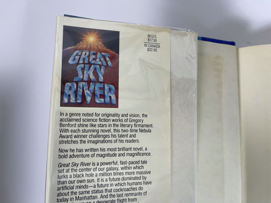 Signed First Edition Hardcover Book Great Sky River By Gregory Benford [Photo 4]