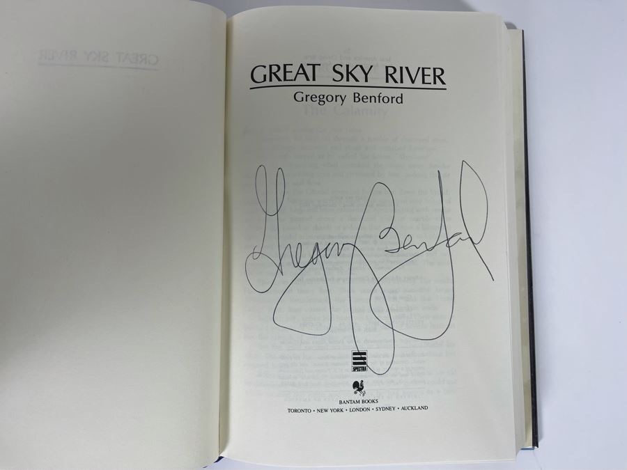 Signed First Edition Hardcover Book Great Sky River By Gregory Benford [Photo 5]