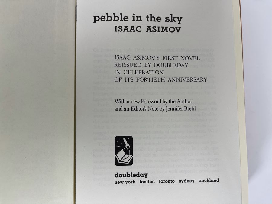 Signed Limited / First Edition Hardcover Book With Slipcover Pebble In The Sky Limited Fortieth Anniversary Edition By Isaac Asimov [Photo 6]