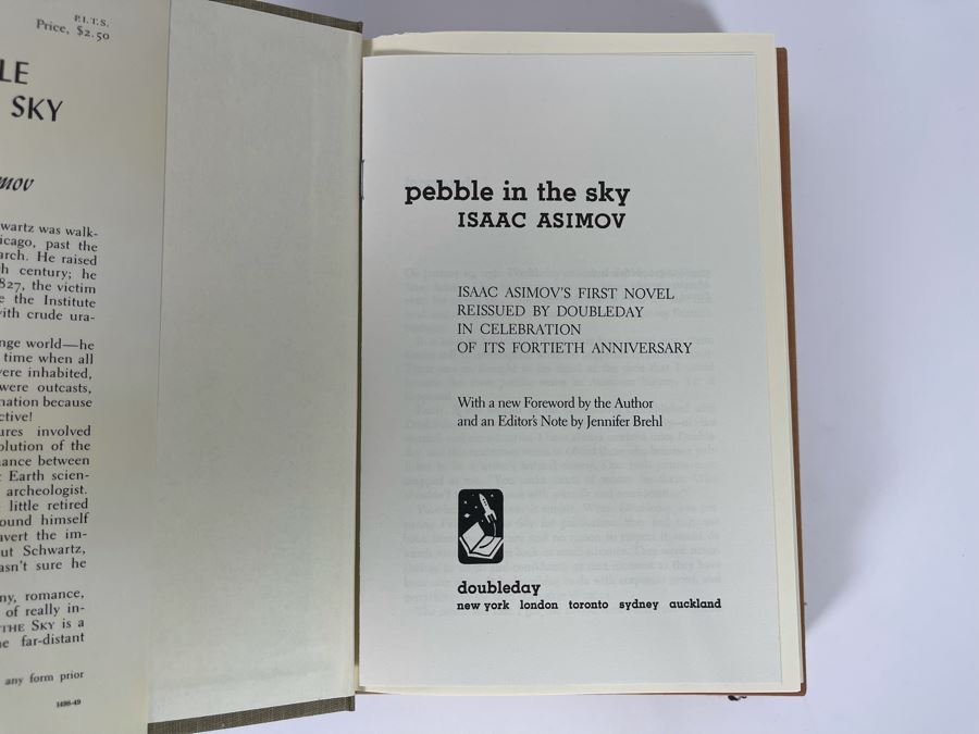 Signed Limited / First Edition Hardcover Book With Slipcover Pebble In The Sky Limited Fortieth Anniversary Edition By Isaac Asimov [Photo 5]