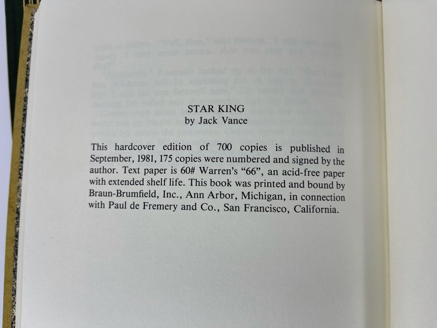 Five First Edition Hardcover Books By Jack Vance [Photo 12]