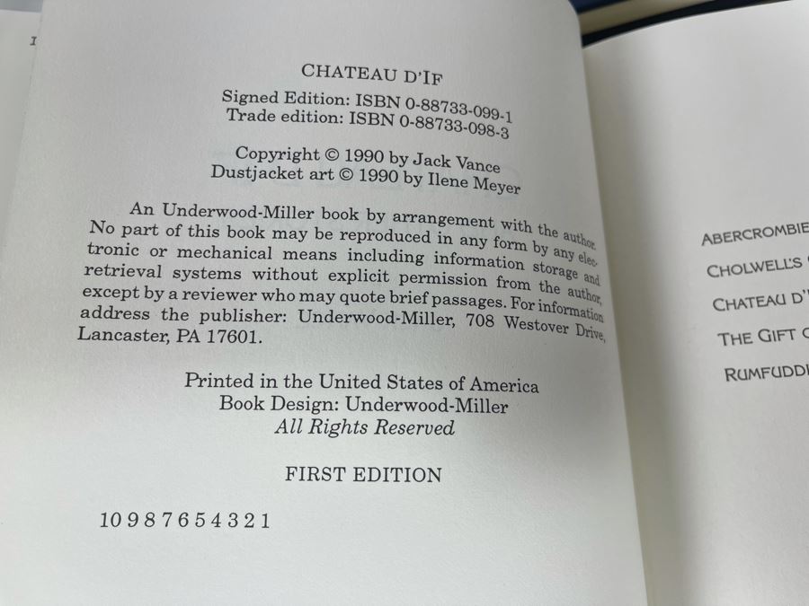 Five First Edition Hardcover Books By Jack Vance [Photo 14]