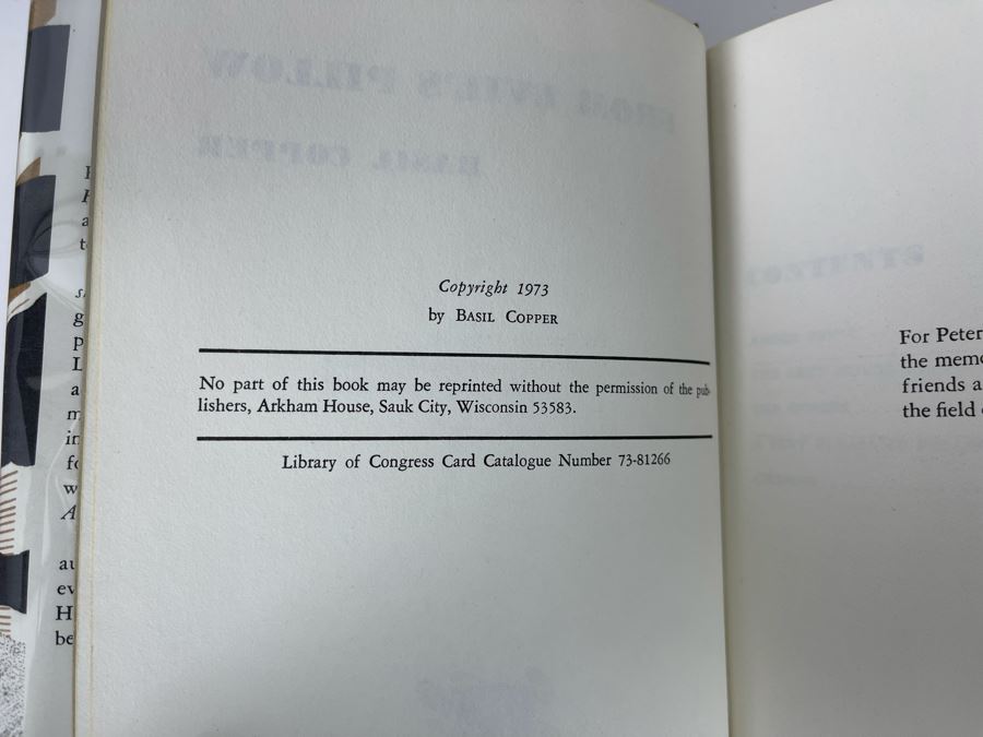 First Edition Hardcover Books From Evil's Pillow / And Afterward, The Dark By Basi Copper [Photo 6]