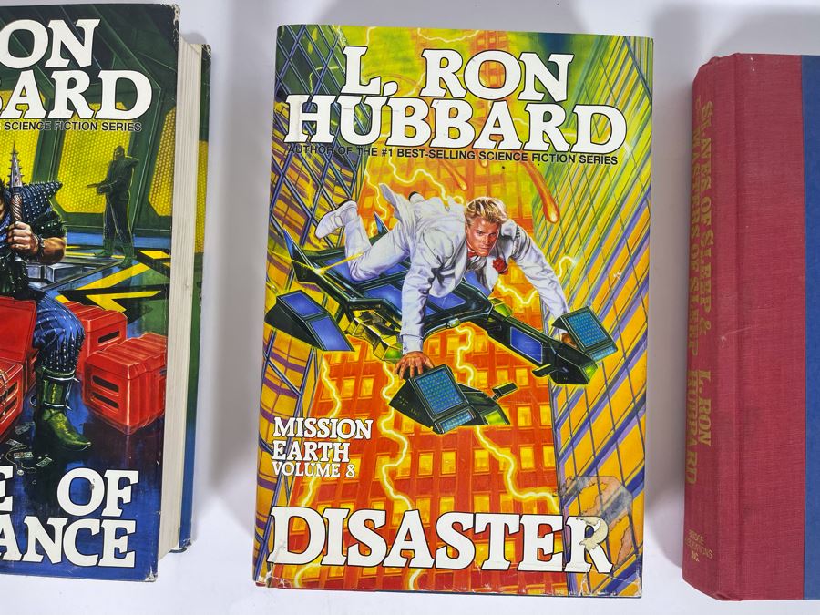 Three First Edition Hardcover Books By L. Ron Hubbard: Voyage Of Vengeance, Disaster, Slaves Of Sleep And The Masters Of Sleep [Photo 3]