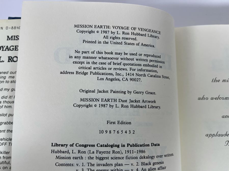 Three First Edition Hardcover Books By L. Ron Hubbard: Voyage Of Vengeance, Disaster, Slaves Of Sleep And The Masters Of Sleep [Photo 6]