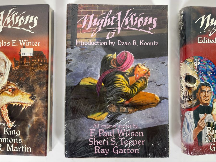 Three Sealed First Edition Hardcover Books Night Visions 5, 6 And 7