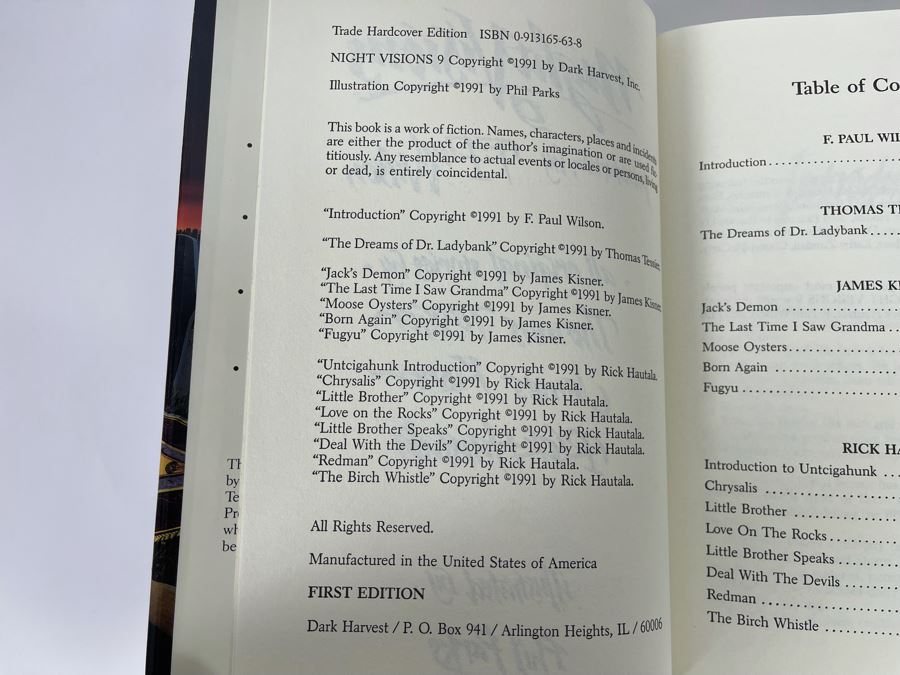 Pair Of First Edition Hardcover Books: Night Visions 2 And 9 [Photo 7]