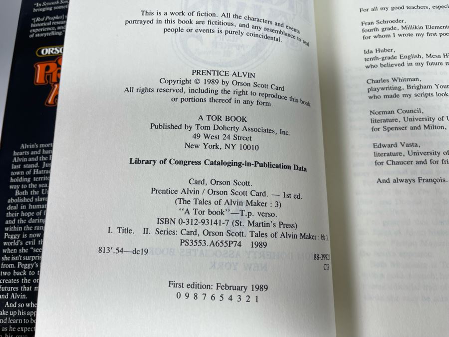 Eight First Edition Hardcover Books By Orson Scott Card [Photo 15]