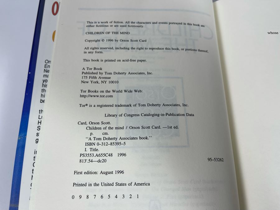 Six First Edition Hardcover Books By Orson Scott Card [Photo 13]
