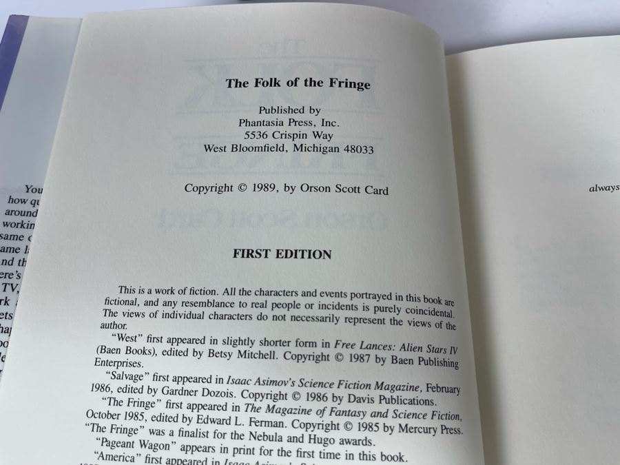 Six First Edition Hardcover Books By Orson Scott Card [Photo 6]