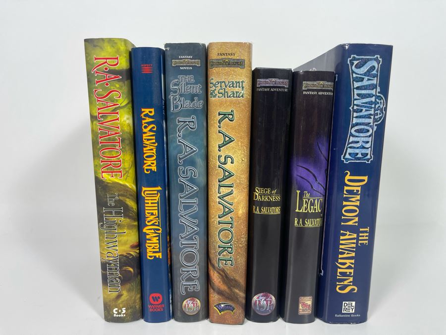 Seven First Edition Hardcover Books By R. A. Salvatore [Photo 1]