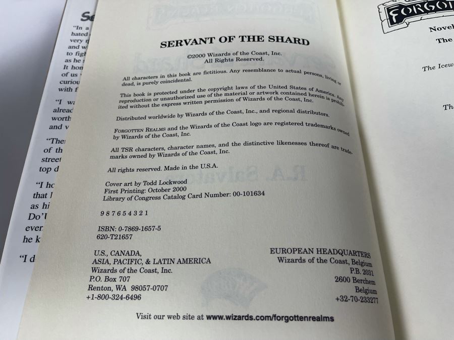 Seven First Edition Hardcover Books By R. A. Salvatore [Photo 10]