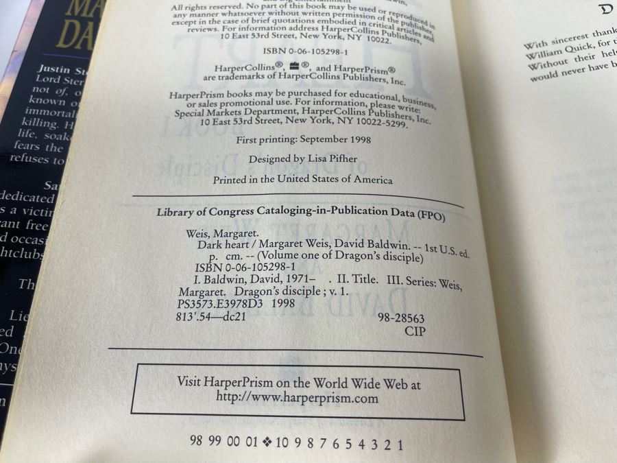 Seven First Edition Hardcover Books By Margaret Weis [Photo 8]