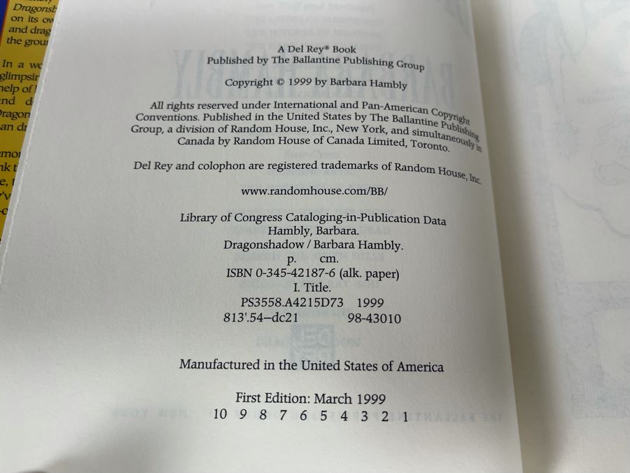 (3) First Edition Hardcover Books By Barbara Hambly And (2) First Edition Hardcover Books By Clive Barker [Photo 10]