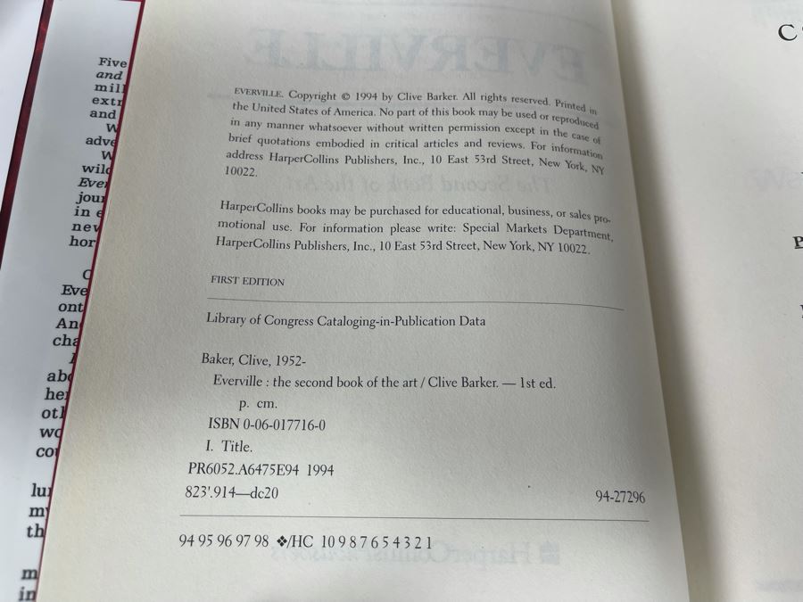 (3) First Edition Hardcover Books By Barbara Hambly And (2) First Edition Hardcover Books By Clive Barker [Photo 4]