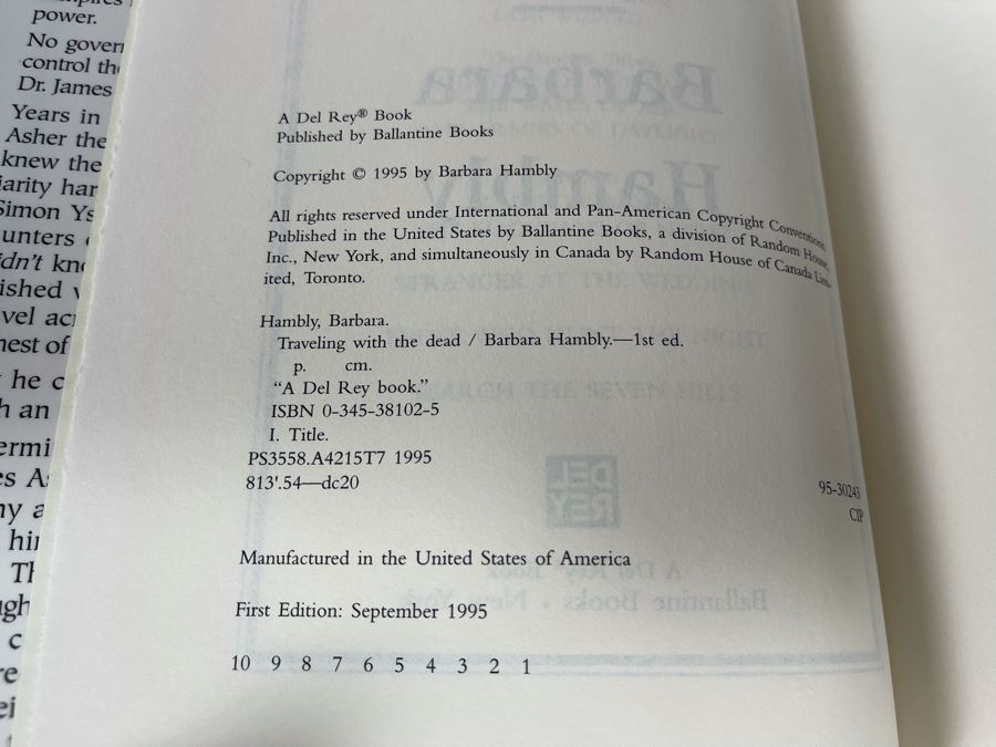 (3) First Edition Hardcover Books By Barbara Hambly And (2) First Edition Hardcover Books By Clive Barker [Photo 8]