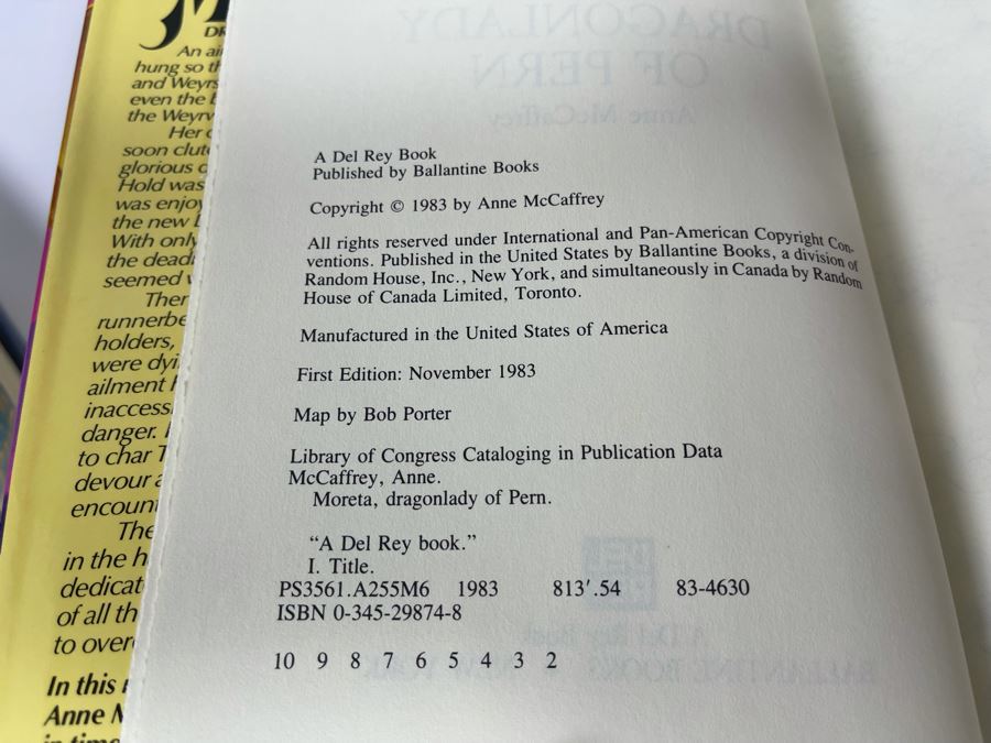 Nine First Edition Hardcover Books By Anne McCaffrey [Photo 5]