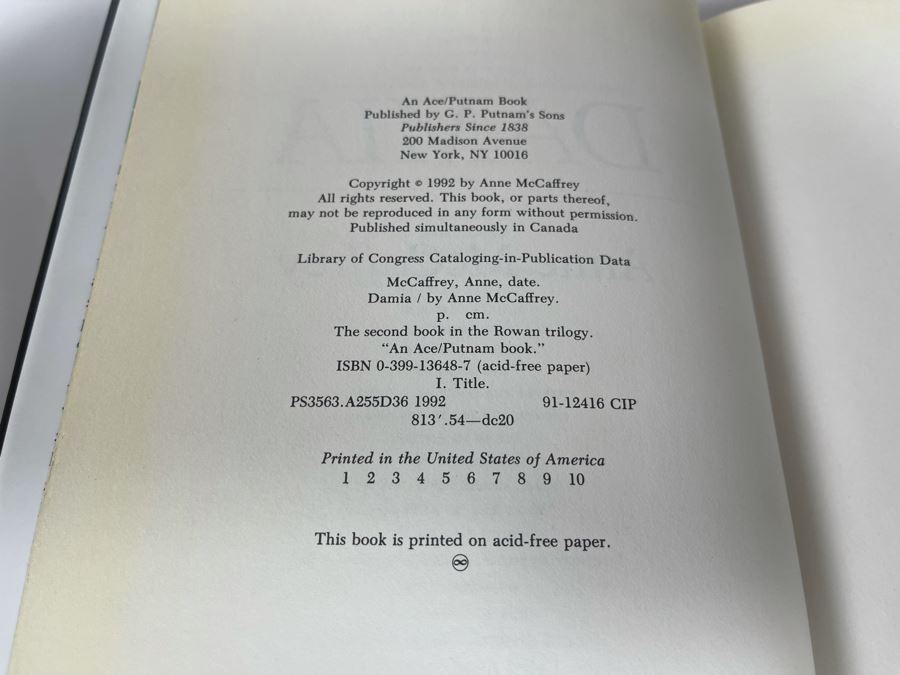 Six First Edition Hardcover Books By Anne McCaffrey [Photo 9]