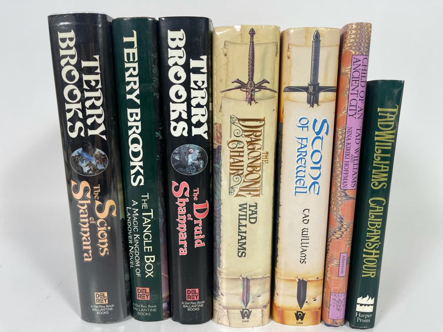 Seven First Edition Hardcover Books By Terry Brooks And Tad Williams [Photo 1]