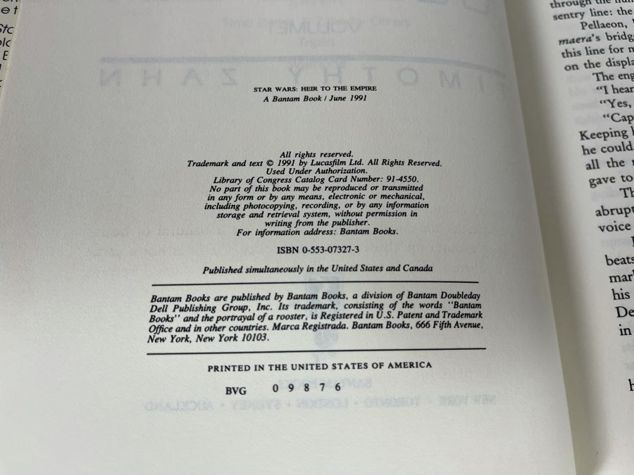 Four First Edition Hardcover Books Star Wars By Timothy Zahn [Photo 8]