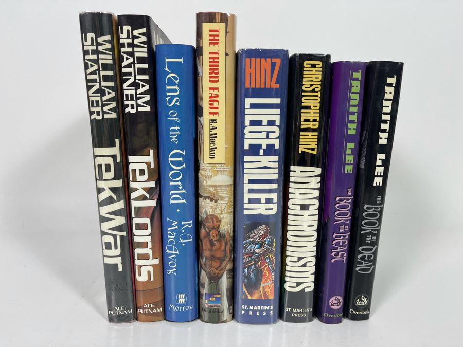 Eight First Edition Hardcover Science Fiction Fantasy Books