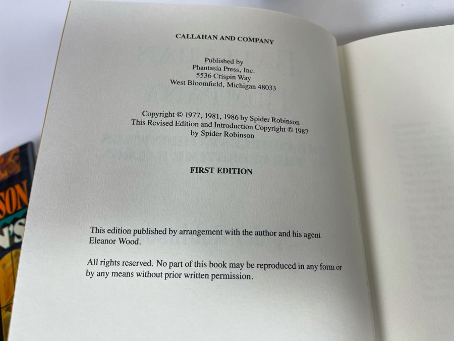 Seven First Edition Hardcover Science Fiction Fantasy Books By Piers Anthony And Spider Robinson [Photo 5]