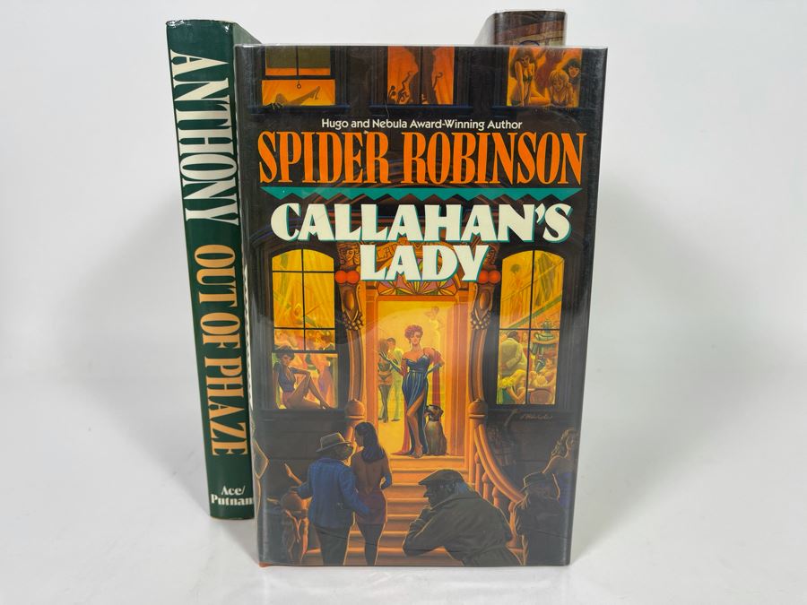 Seven First Edition Hardcover Science Fiction Fantasy Books By Piers Anthony And Spider Robinson [Photo 2]