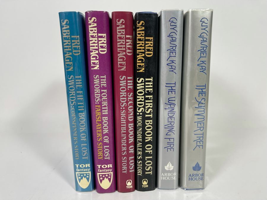 Six First Edition Hardcover Books By Fred Saberhagen And Guy Gavriel Kay