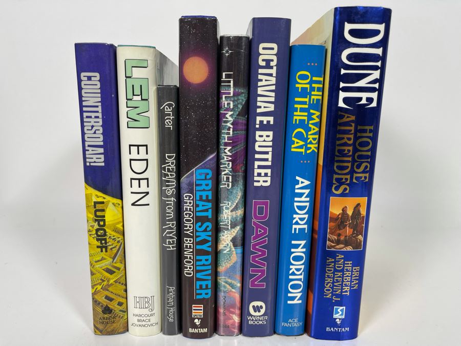 Eight First Edition Hardcover Science Fiction Fantasy Books