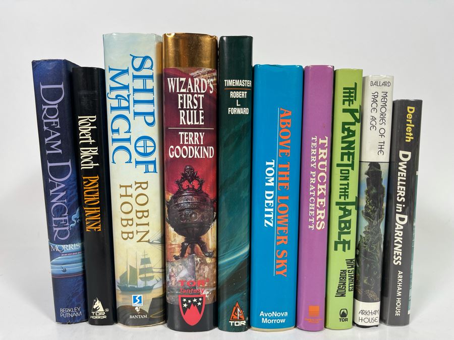 Ten First Edition Hardcover Science Fiction Fantasy Books