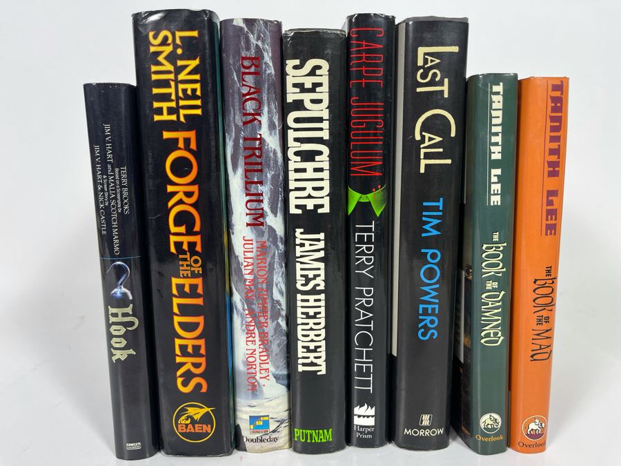Eight First Edition Hardcover Science Fiction Fantasy Books