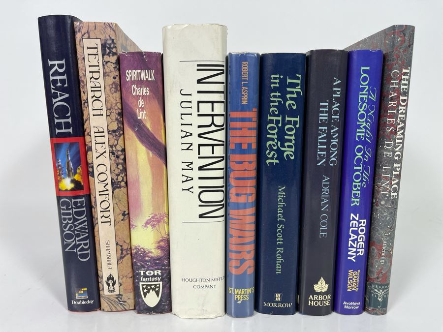 Nine First Edition Hardcover Science Fiction Fantasy Books