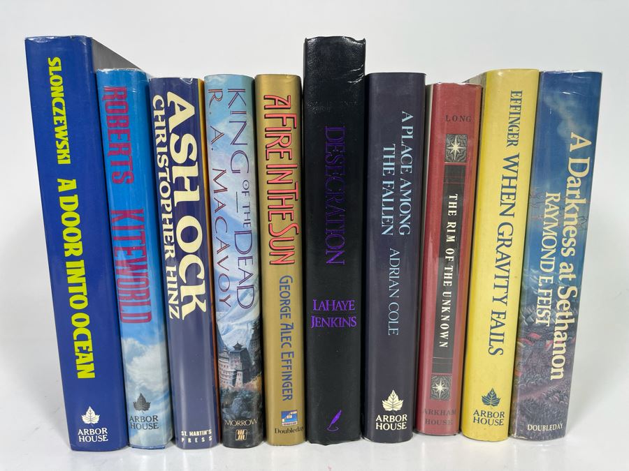 Ten First Edition Hardcover Science Fiction Fantasy Books