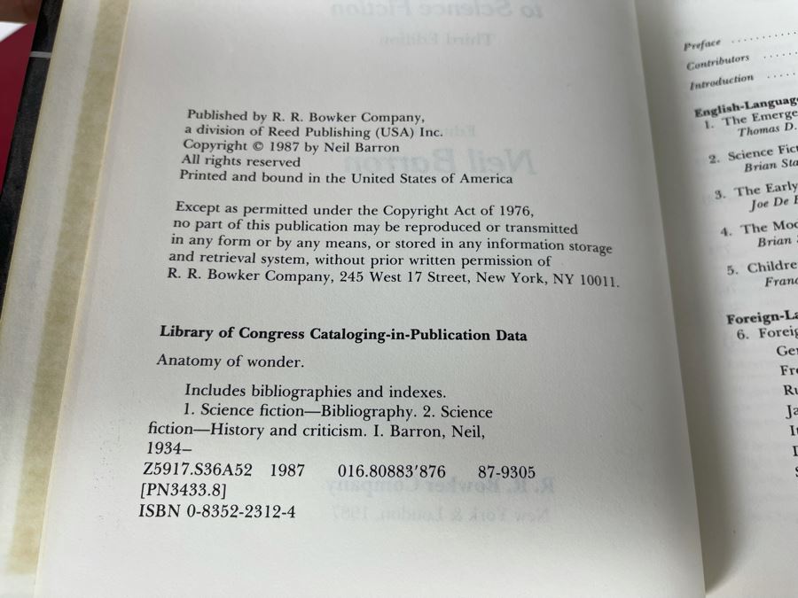 Six First Edition Hardcover Science Fiction Fantasy Books Plus The Hugo Winners And Anatomy Of Wonder [Photo 5]