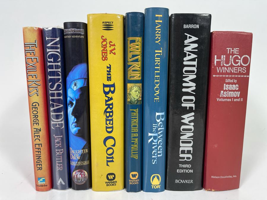 Six First Edition Hardcover Science Fiction Fantasy Books Plus The Hugo Winners And Anatomy Of Wonder [Photo 1]