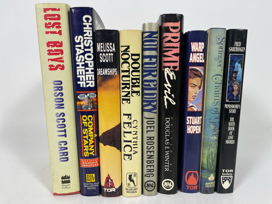 Nine First Edition Hardcover Science Fiction Fantasy Books [Photo 1]