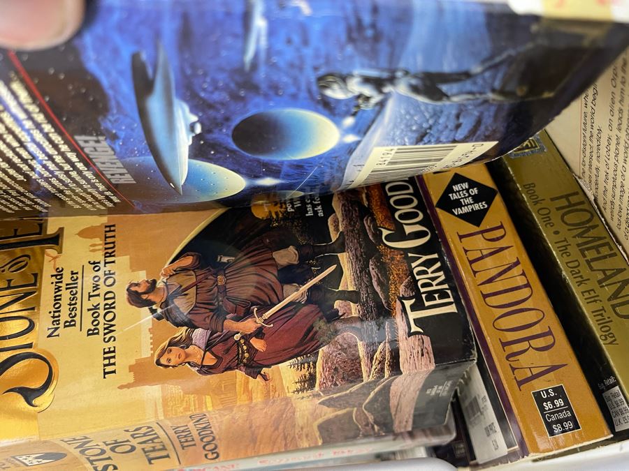 Large Plastic Bin Of Paperback Science Fiction Fantasy Books [Photo 9]