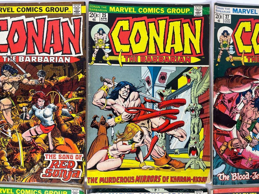 Marvel Conan The Barbarian Comic Books: #24,25,27,28,29,31,36,36 [Photo 3]