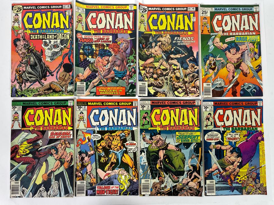 Marvel Conan The Barbarian Comic Books: #62,63,64,65,66,67,74,76