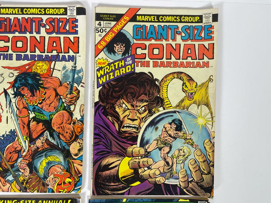 Marvel Giant Size Conan The Barbarian Comic Books: #1,4 / Conan Annual #2 / Conan #77 [Photo 3]