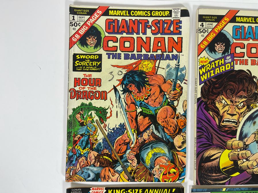 Marvel Giant Size Conan The Barbarian Comic Books: #1,4 / Conan Annual #2 / Conan #77 [Photo 2]