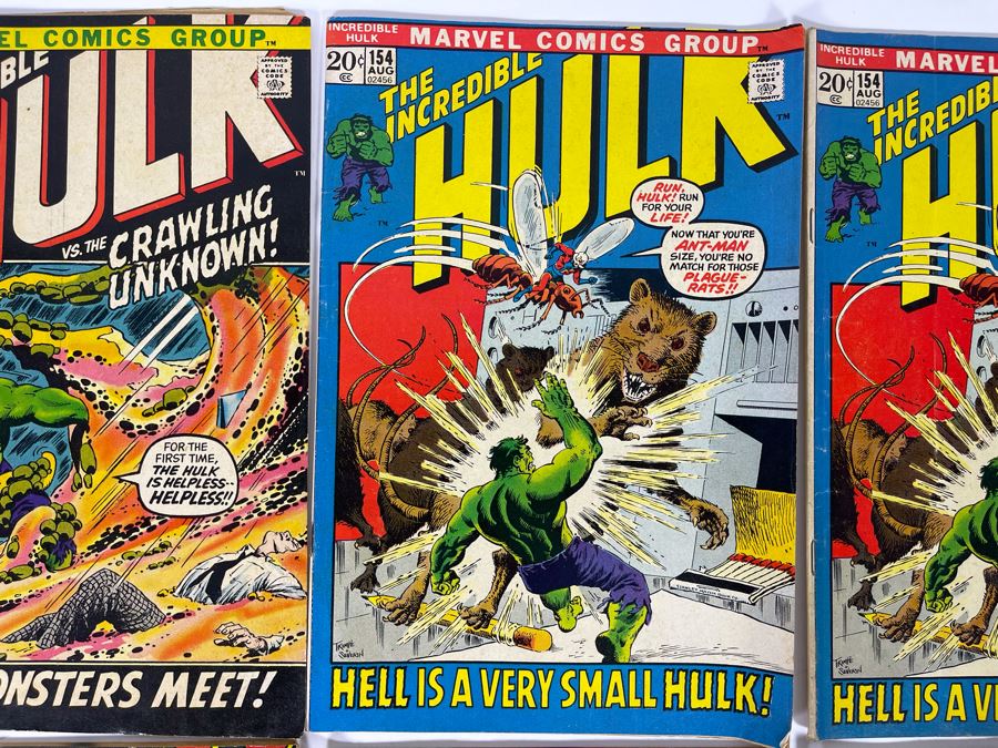 Marvel The Incredible Hulk Comic Books: #149,151,154,154,167,168,176,177 (More Comic Book Lots Below) [Photo 4]