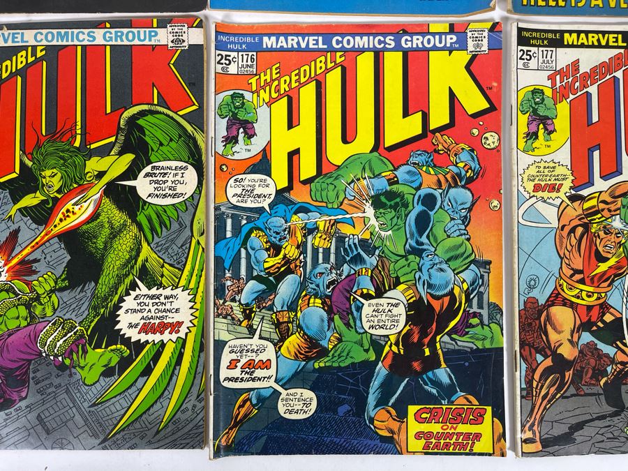 Marvel The Incredible Hulk Comic Books: #149,151,154,154,167,168,176,177 (More Comic Book Lots Below) [Photo 8]