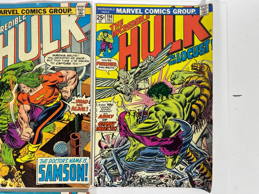 Marvel The Incredible Hulk Comic Books: #192,192,193,194,195,201