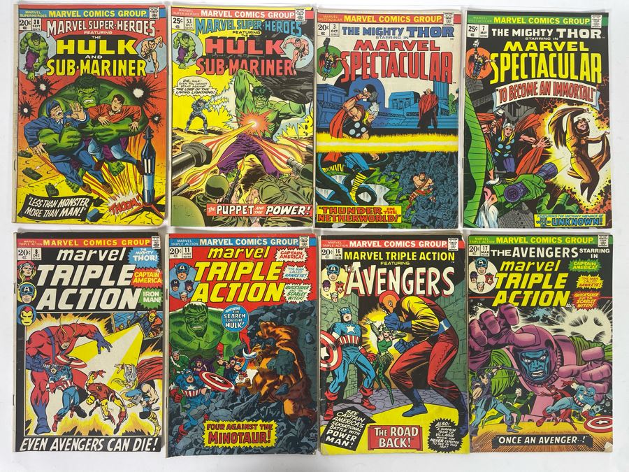Marvel Super Heroes Comic Books: #38,53 / Marvel Spectacular Comic Books: #3,7 / Marvel Triple Action Comic Books: #8,11,16,17