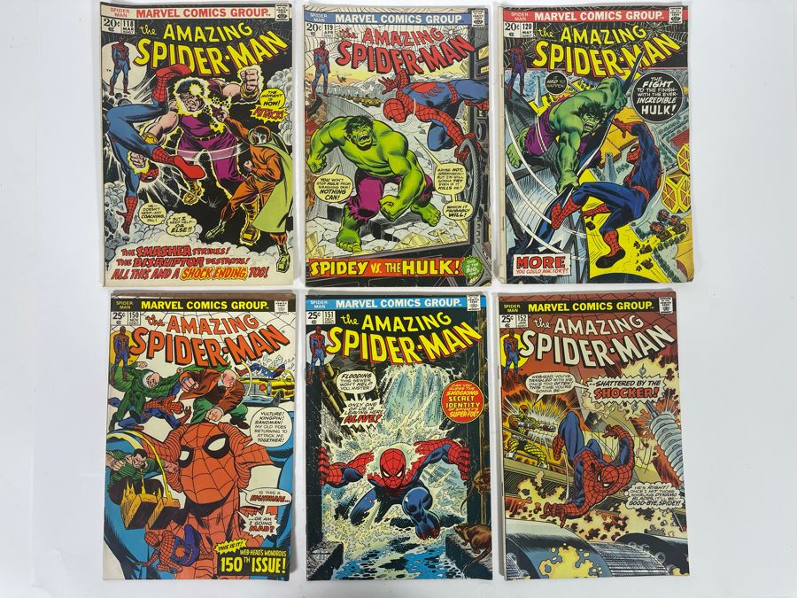 Marvel The Amazing Spider-Man Comic Books: #118,119,120,150,151,152 [Photo 1]