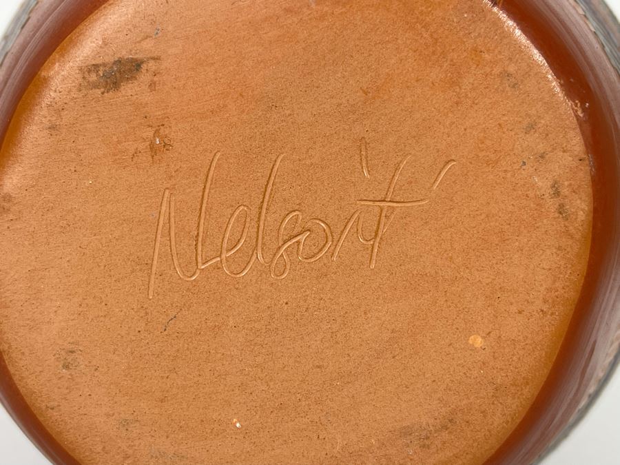 JUST ADDED - Signed Navajo Etched Pottery By Dee Nelson 6.5W X 14.5H [Photo 8]
