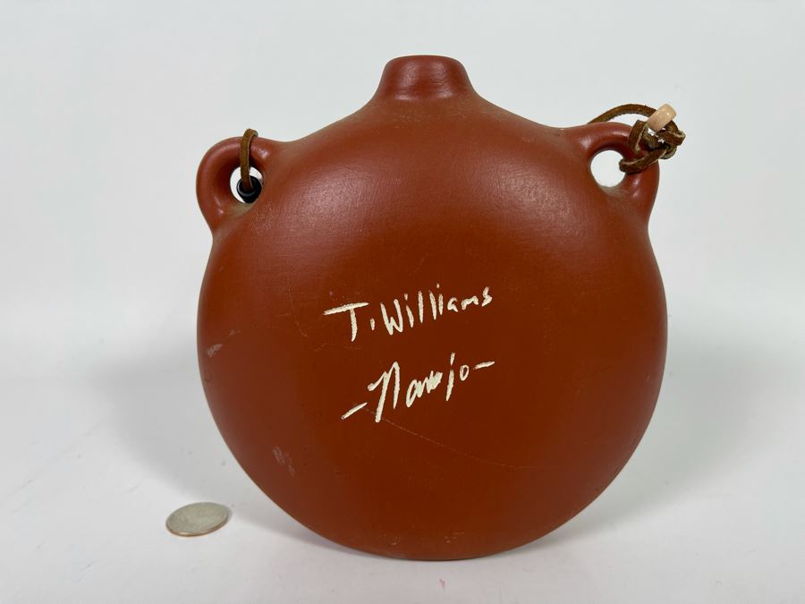 JUST ADDED - Signed Navajo Etched Pottery By T. Williams 7W X 3.5D X 7.5H [Photo 6]